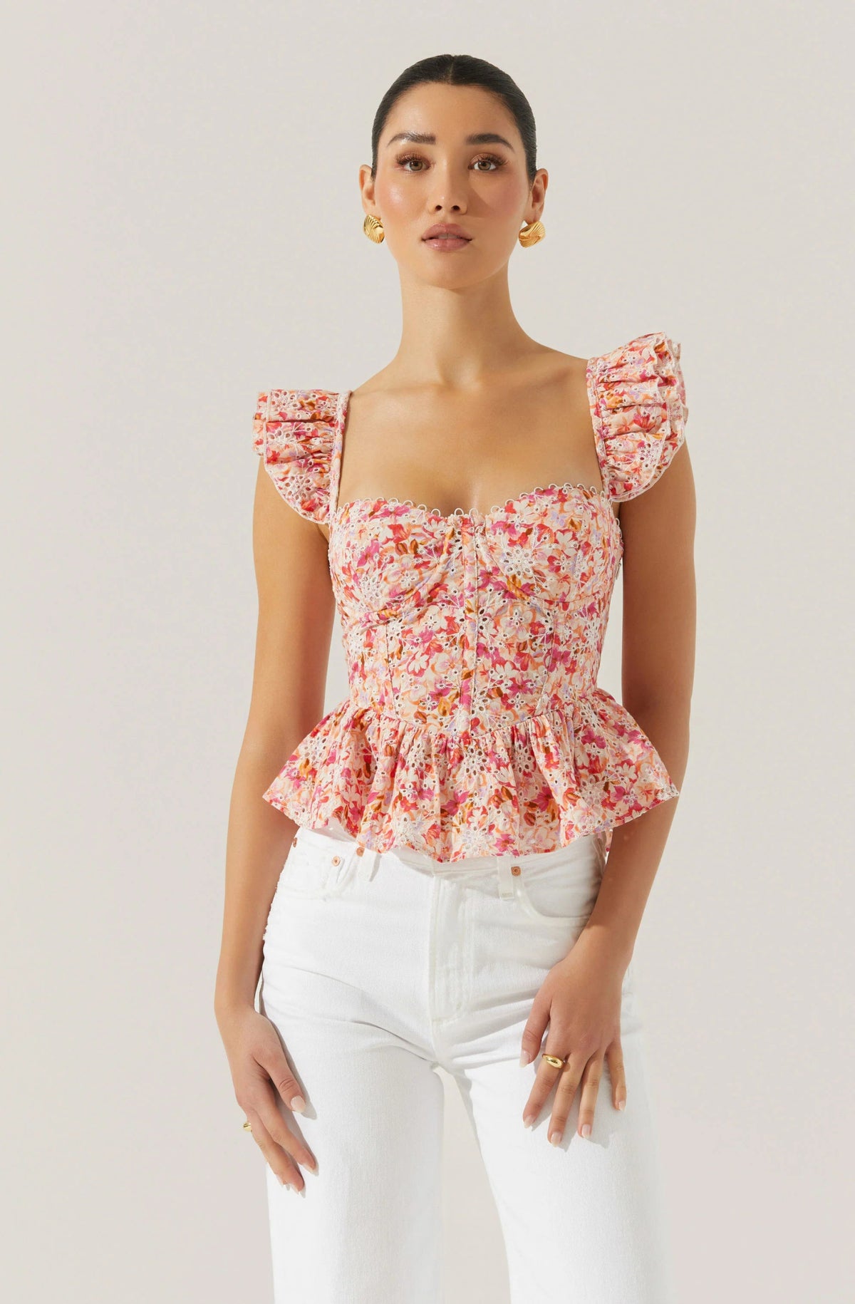 Baylin Floral Peplum Top - Styled With Claire ASTR THE LABEL