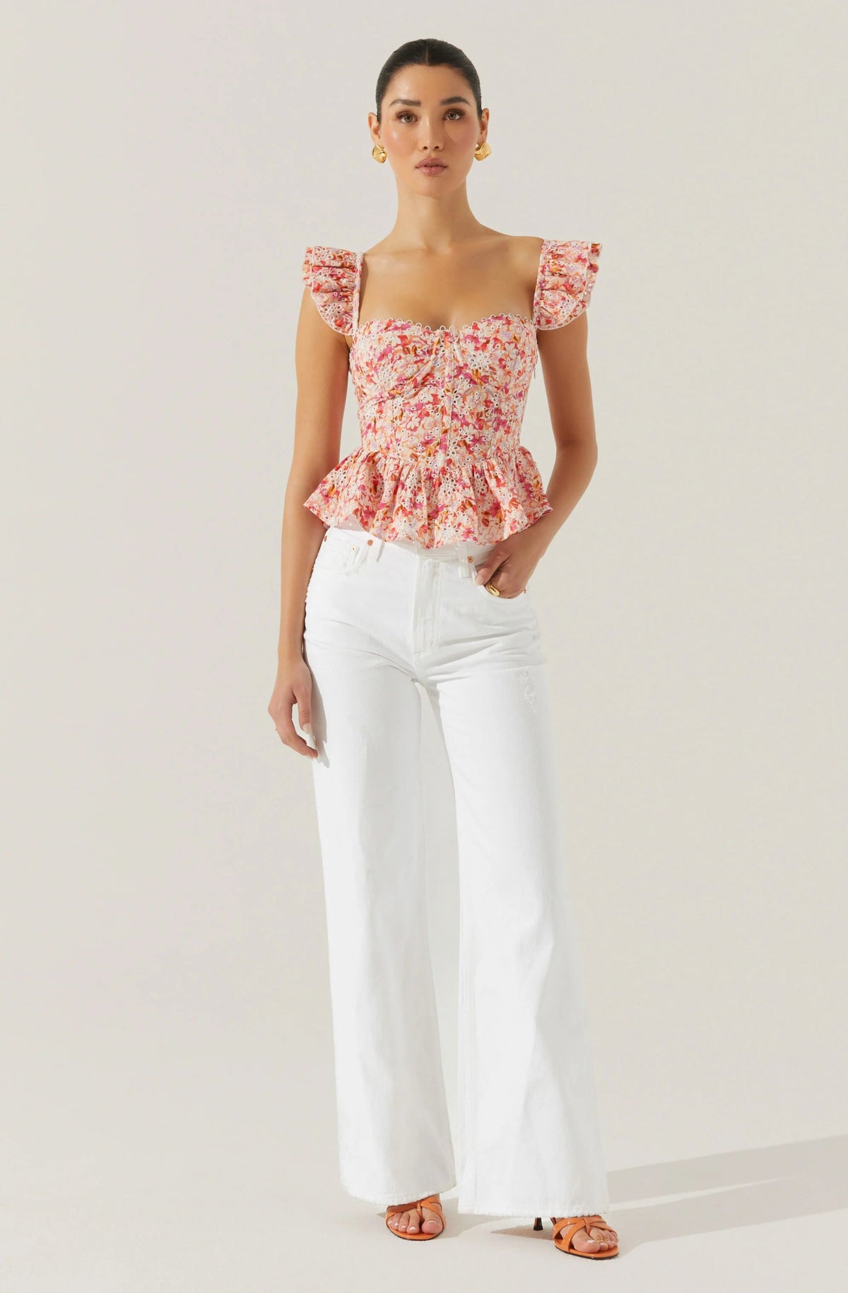 Baylin Floral Peplum Top - Styled With Claire ASTR THE LABEL