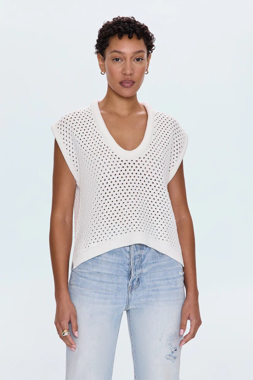 Beck Open Knit Cropped Sweater - Styled With Claire Pistola
