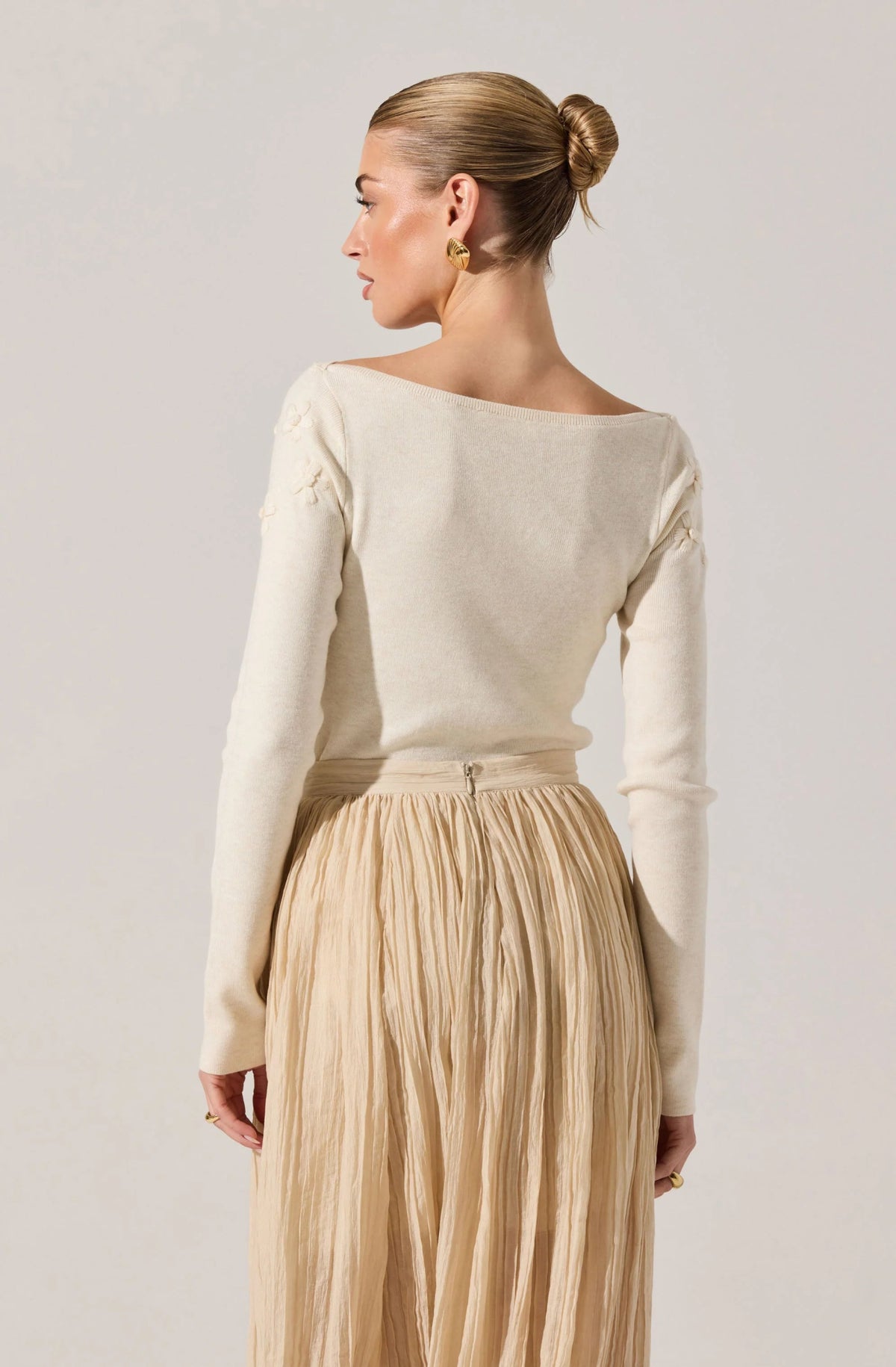 Bluma Embroidered Boatneck Sweater - Styled With Claire ASTR THE LABEL