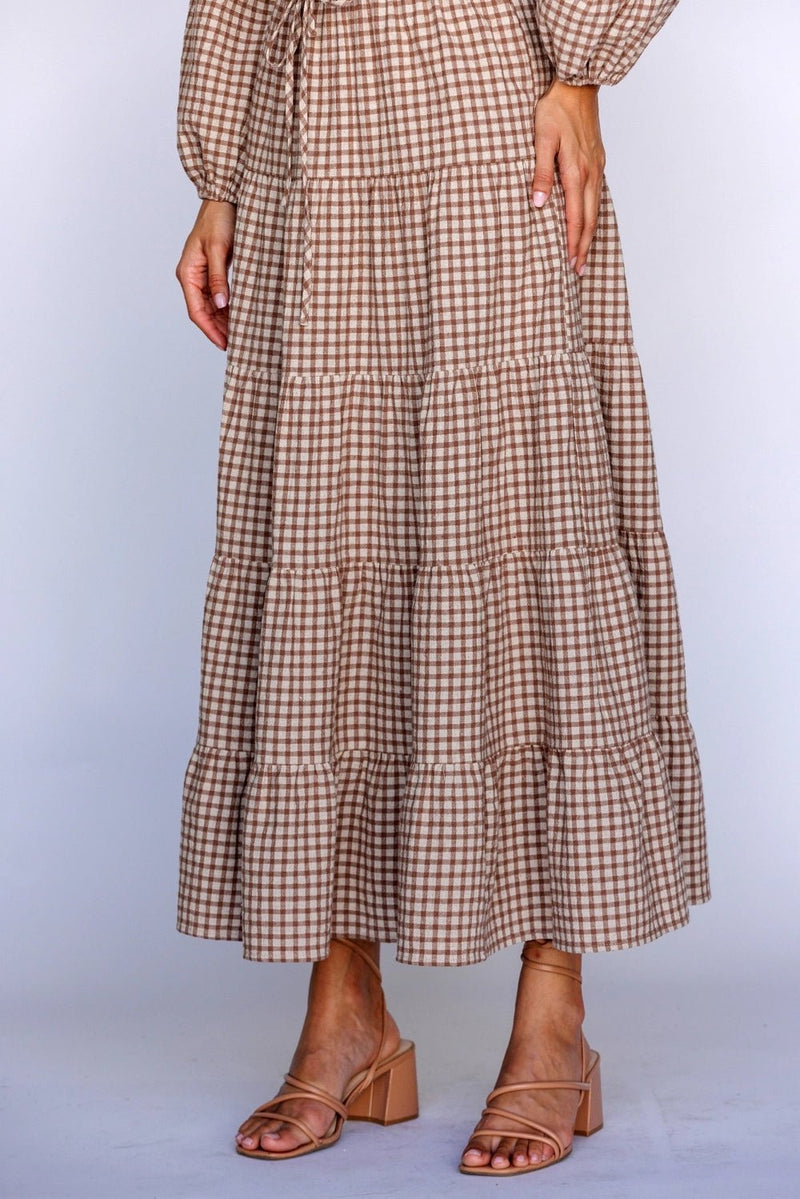 Harper Gingham Maxi Skirt - Styled With Claire Storia