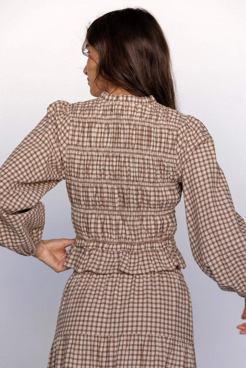 Harper Gingham Smocked Top - Styled With Claire Storia