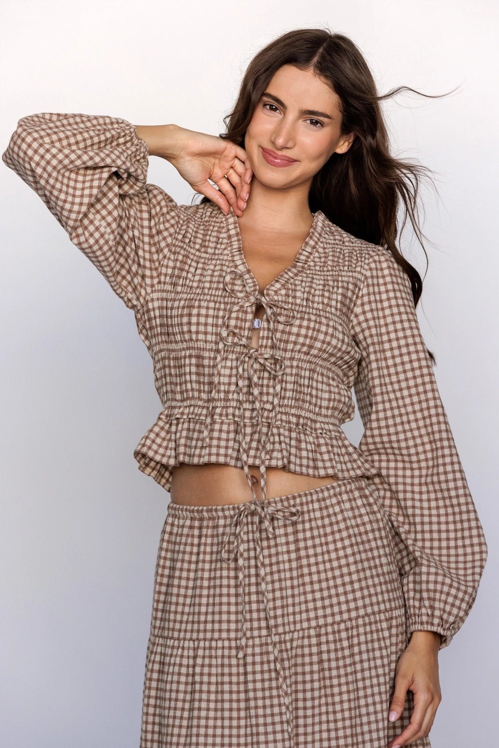 Harper Gingham Smocked Top - Styled With Claire Storia