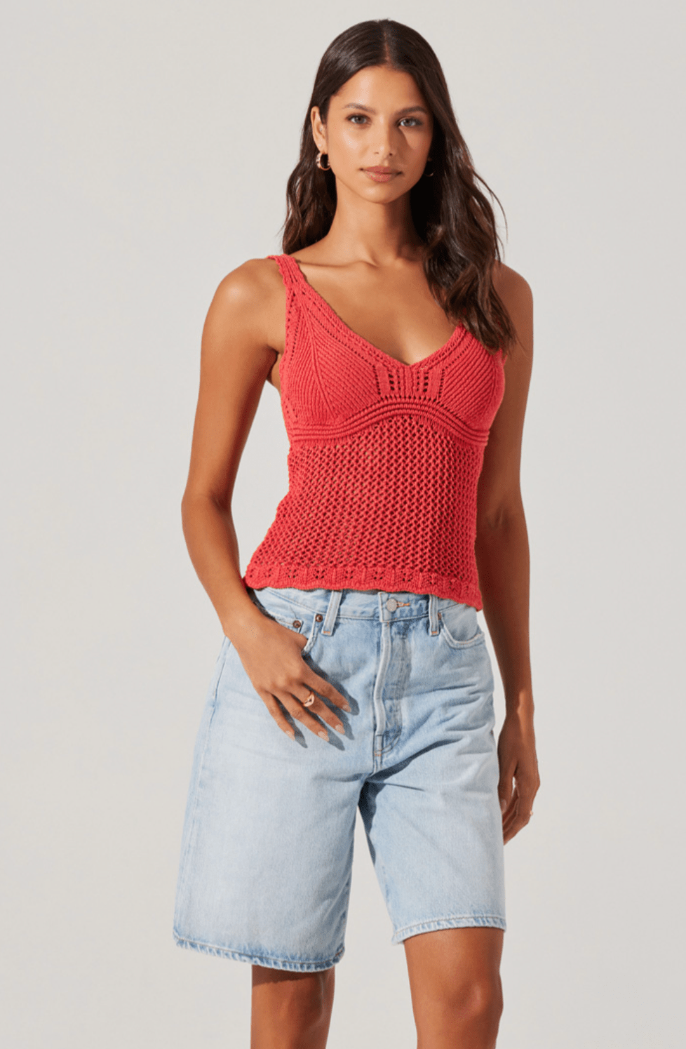 Kalaya Crochet Knit Tank - Styled With Claire ASTR THE LABEL