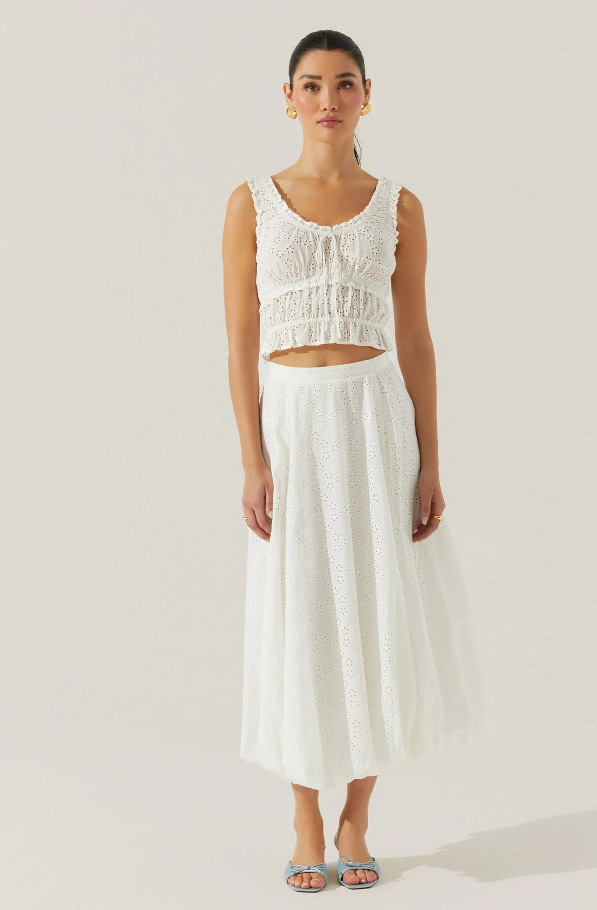 Kissel Tiered Eyelet Top - Styled With Claire ASTR THE LABEL
