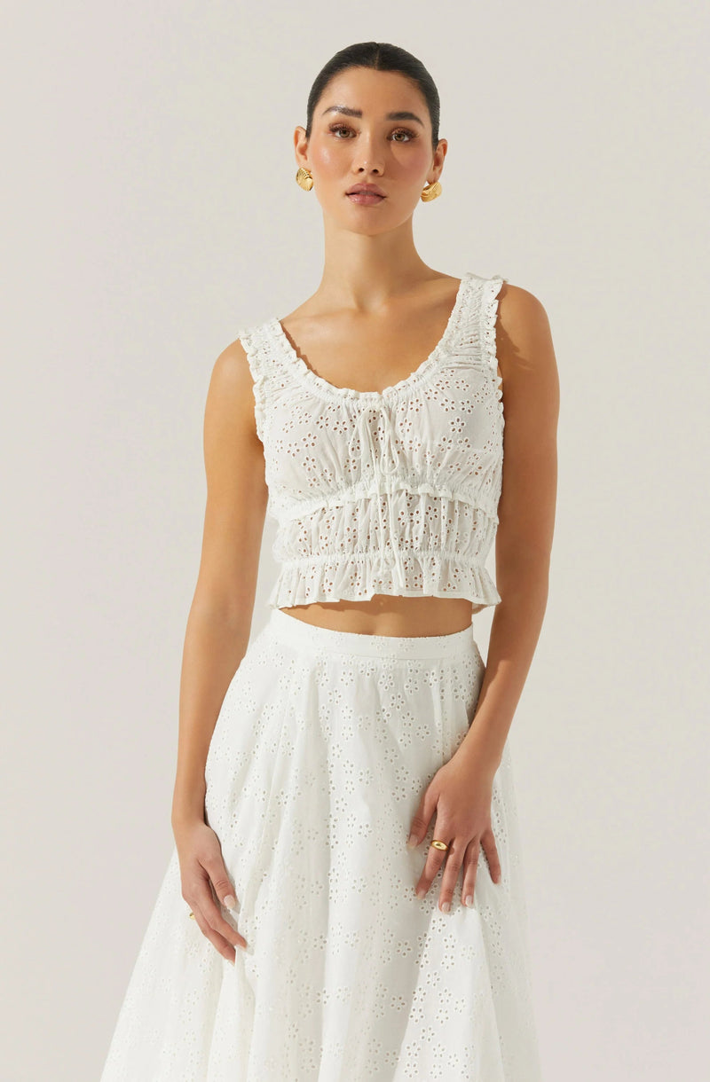 Kissel Tiered Eyelet Top - Styled With Claire ASTR THE LABEL