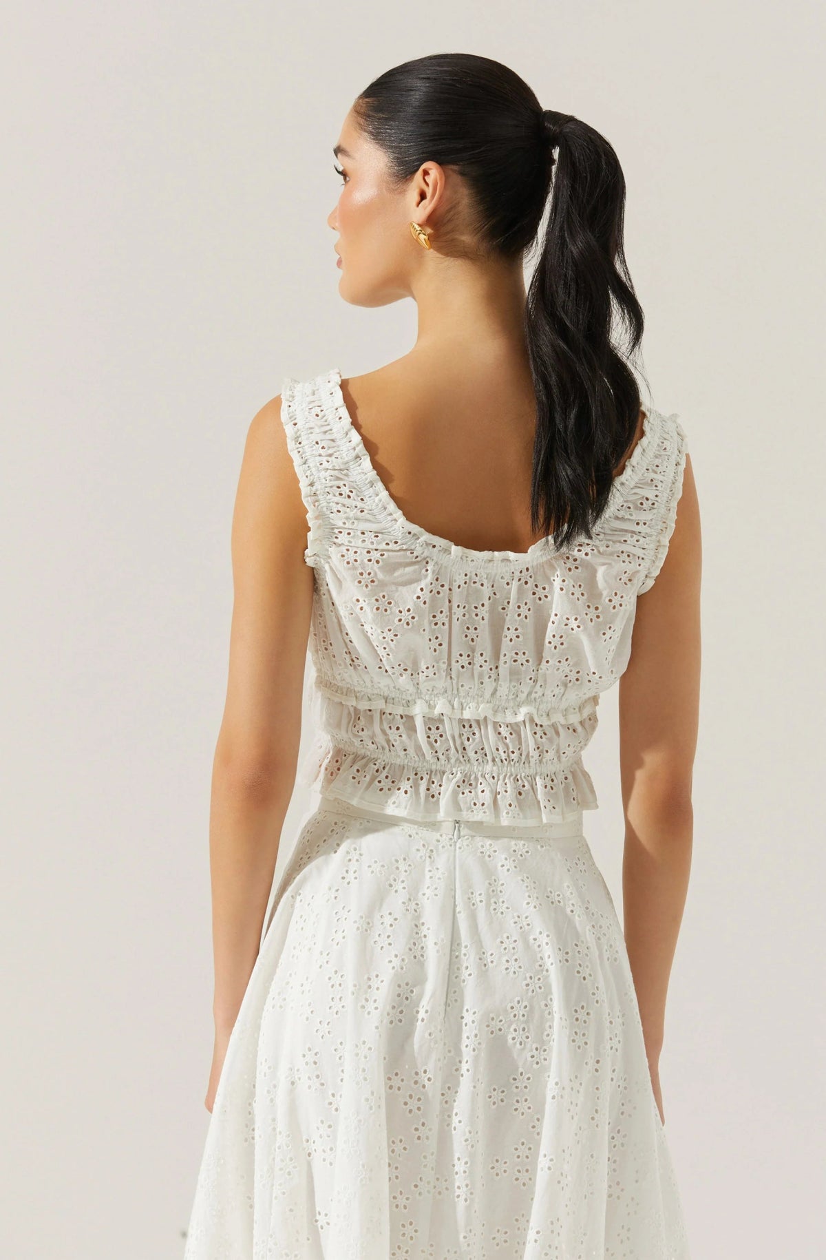Kissel Tiered Eyelet Top - Styled With Claire ASTR THE LABEL