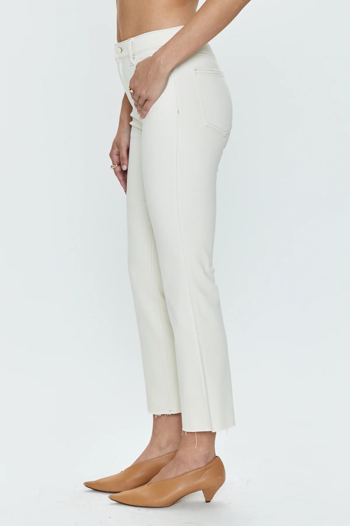 Lennon High Rise Crop Boot - Sand Stone - Styled With Claire Pistola