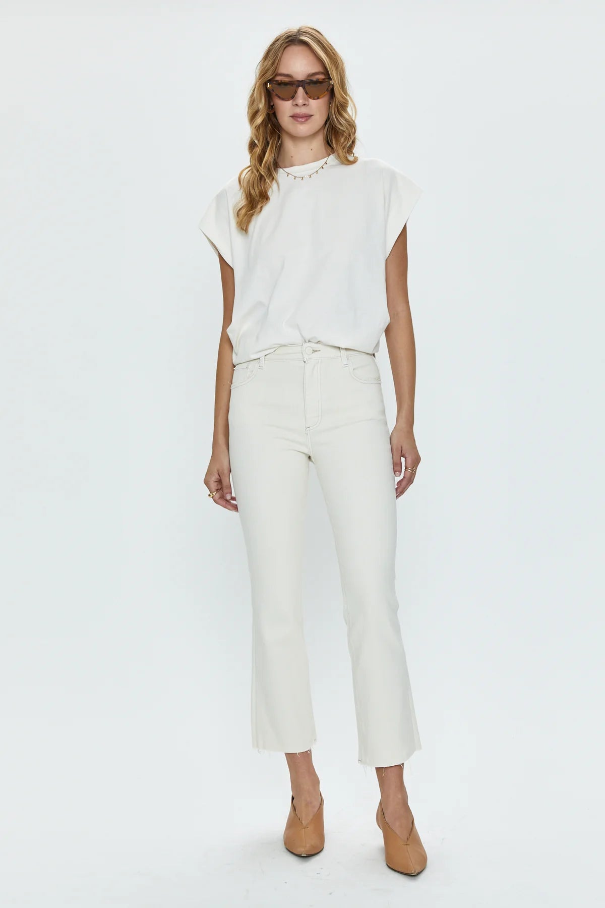 Lennon High Rise Crop Boot - Sand Stone - Styled With Claire Pistola