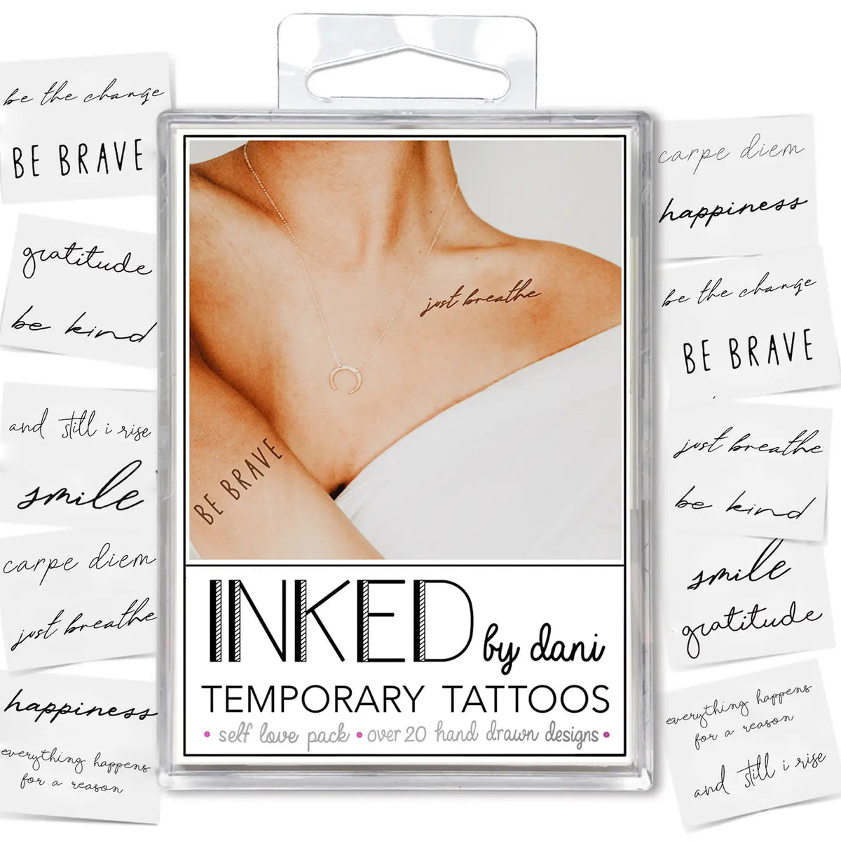 Self Love Temporary Tattoo Pack - Styled With Claire INKED By Dani