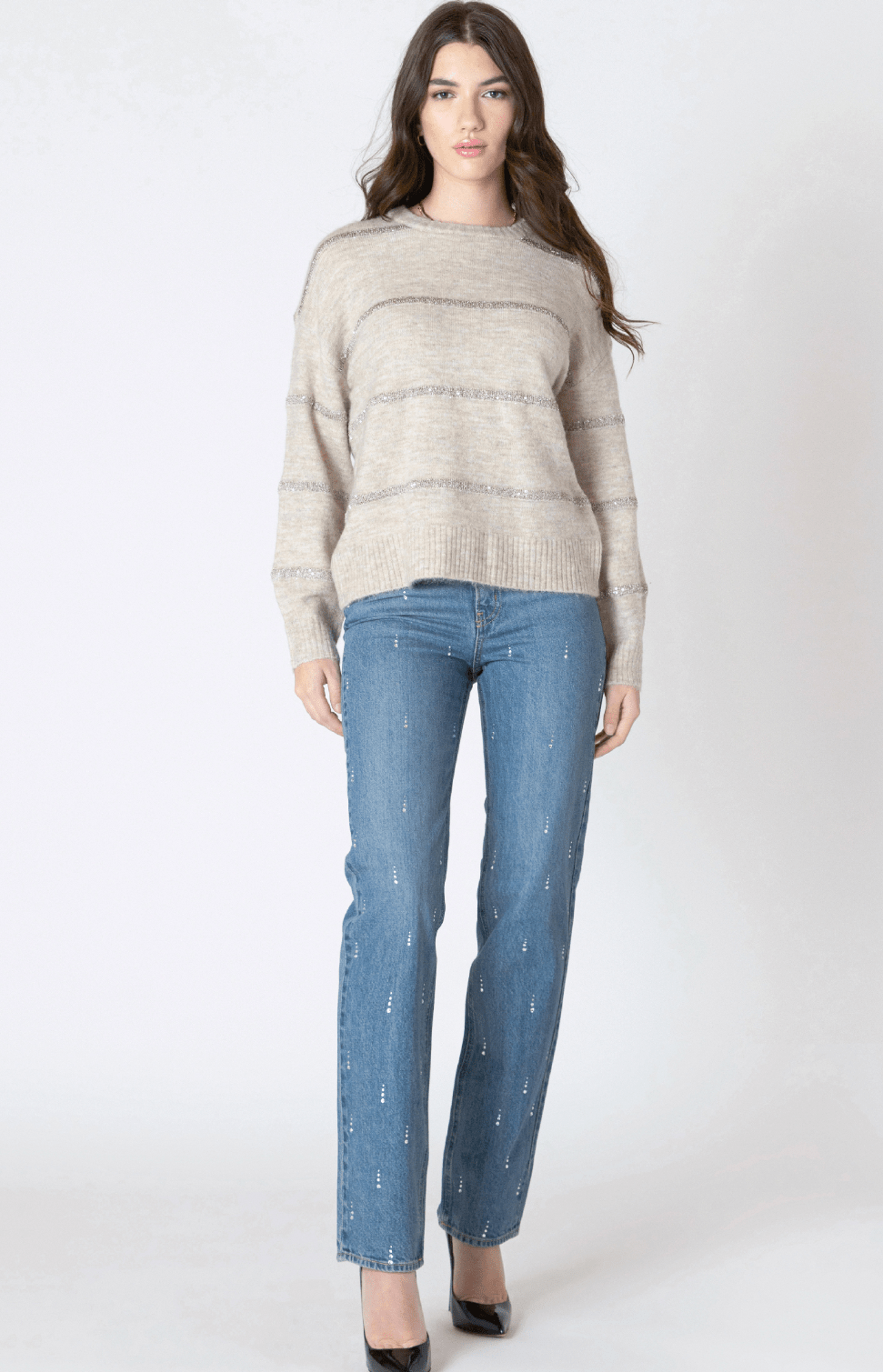 Sequin Stripe Sweater - Styled With Claire Dex