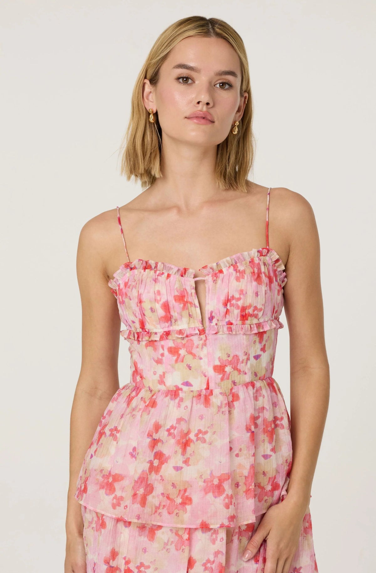 Vonnessa Pleated Tiered Maxi Dress - Styled With Claire ASTR THE LABEL