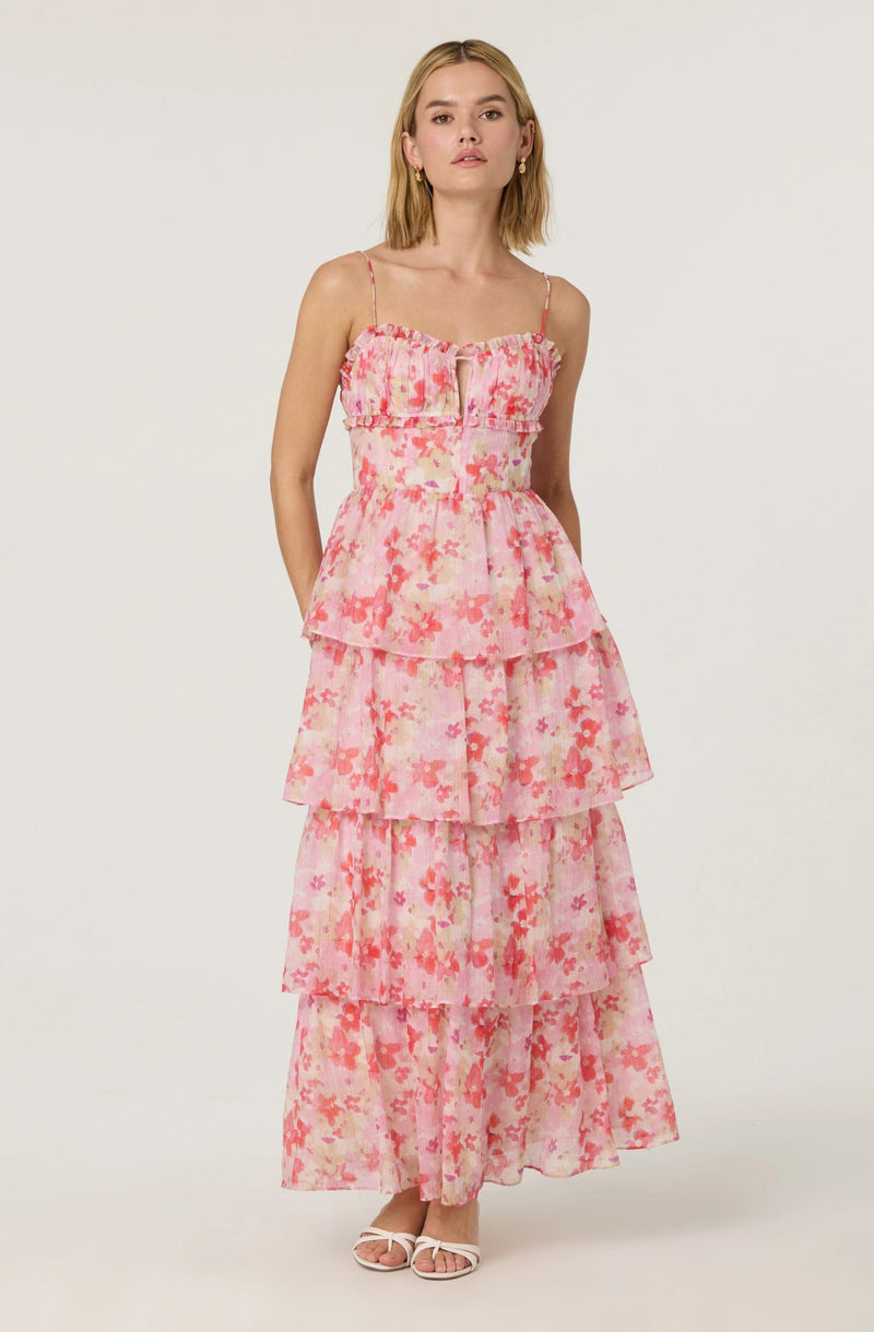 Vonnessa Pleated Tiered Maxi Dress - Styled With Claire ASTR THE LABEL