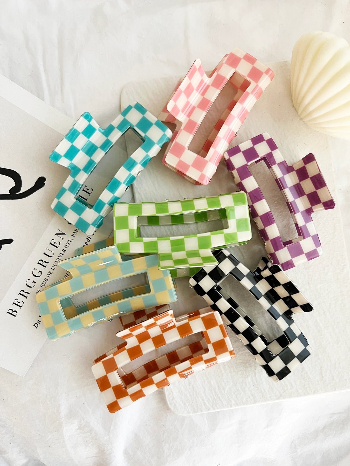 Checkered Hair Clip - Styled With Claire LoveLina