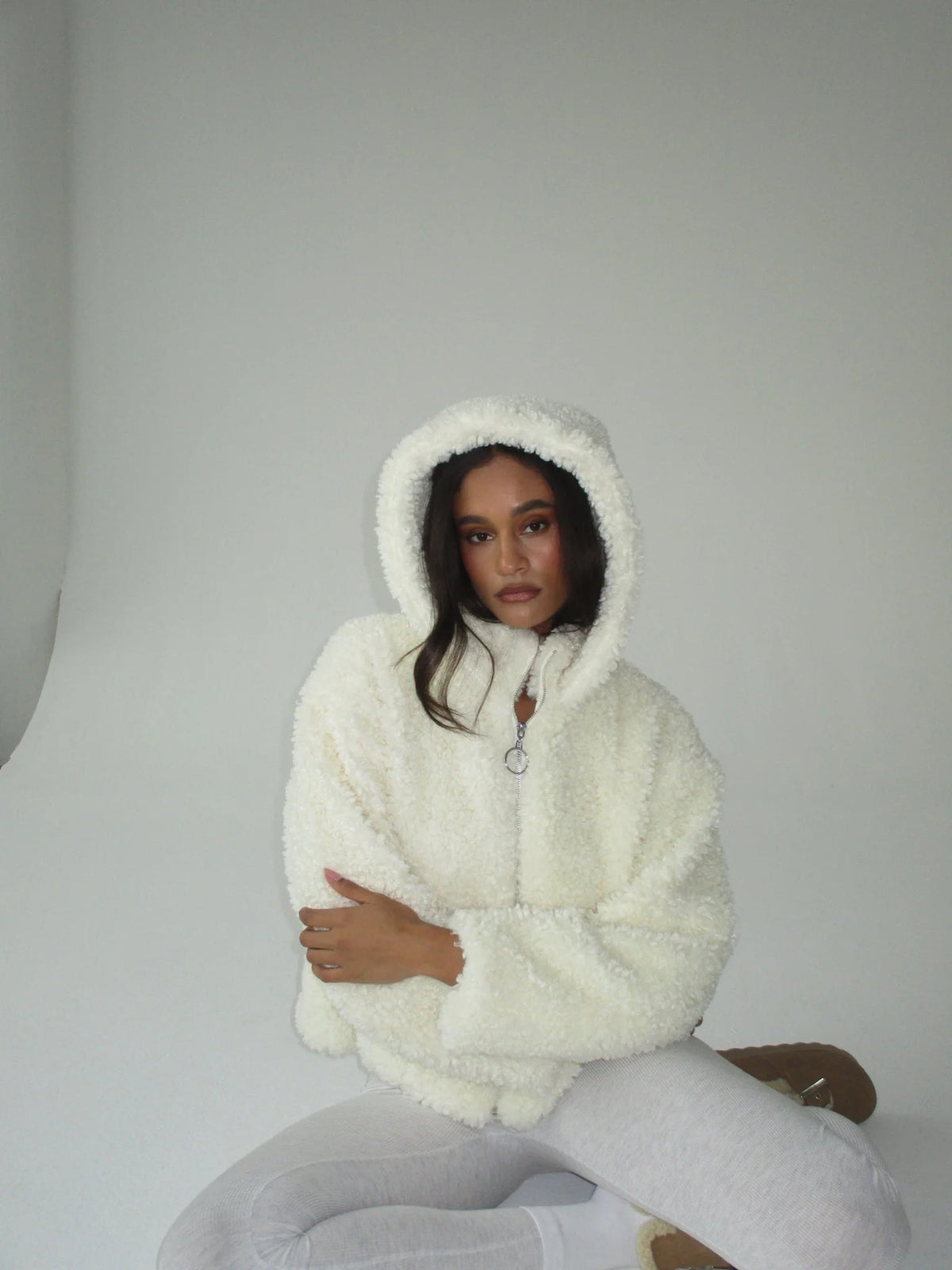 Curly Sherpa Jacket - Styled With Claire WEWOREWHAT