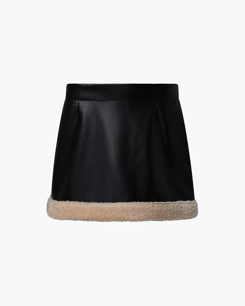 Faux Fur Mini Skirt - Styled With Claire WEWOREWHAT