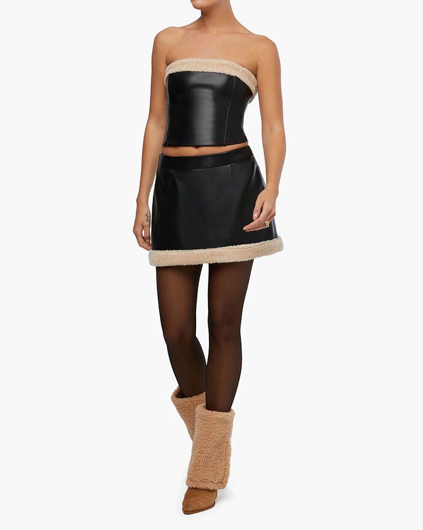 Faux Fur Mini Skirt - Styled With Claire WEWOREWHAT