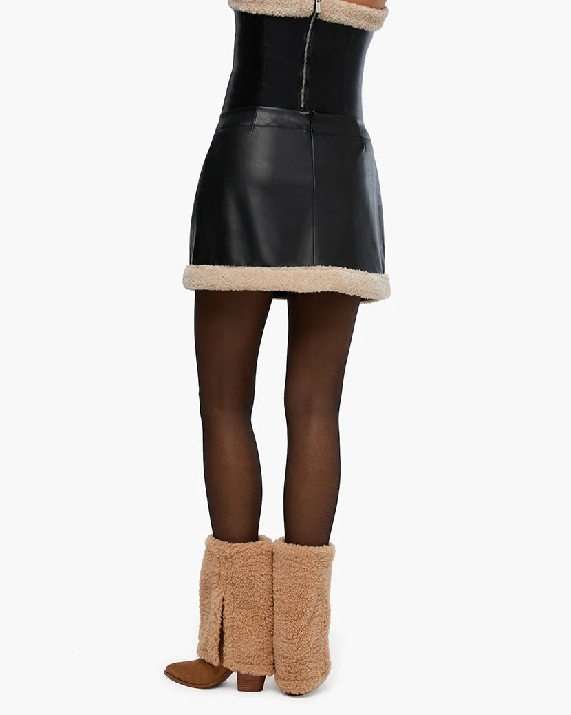 Faux Fur Mini Skirt - Styled With Claire WEWOREWHAT