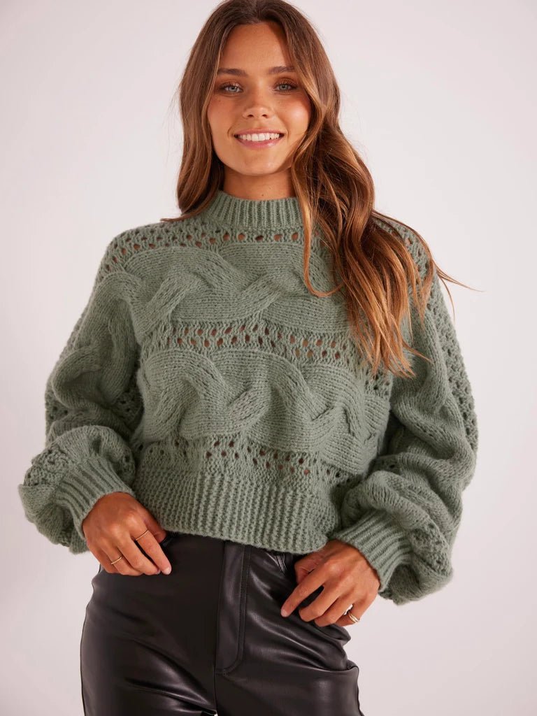 Kaine Cable Sweater - Styled With Claire MINKPINK