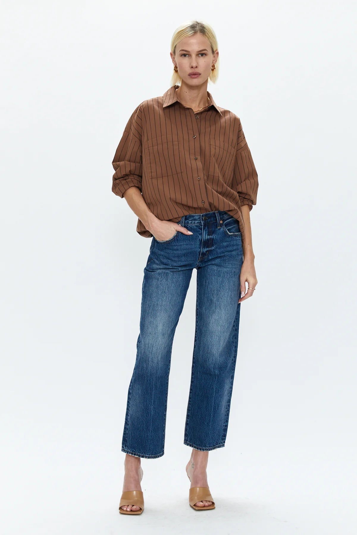 Lexi Mid Rise Bowed Straight - Styled With Claire Pistola