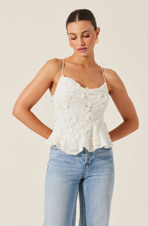 Everli Floral Appliqué Camisole Top