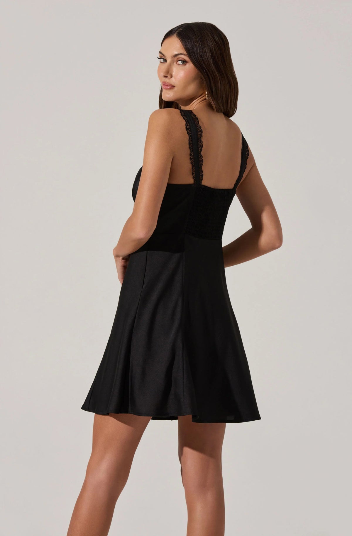 Alva Lace Trim Mini Dress - Styled With Claire ASTR THE LABEL