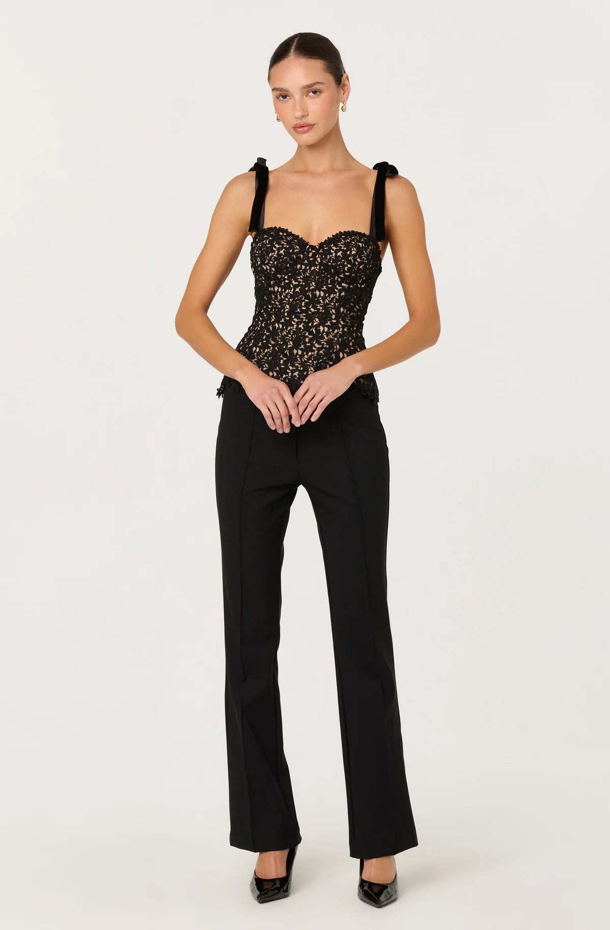 Andie Mid - Rise Pintuck Pants - Styled With Claire ASTR THE LABEL
