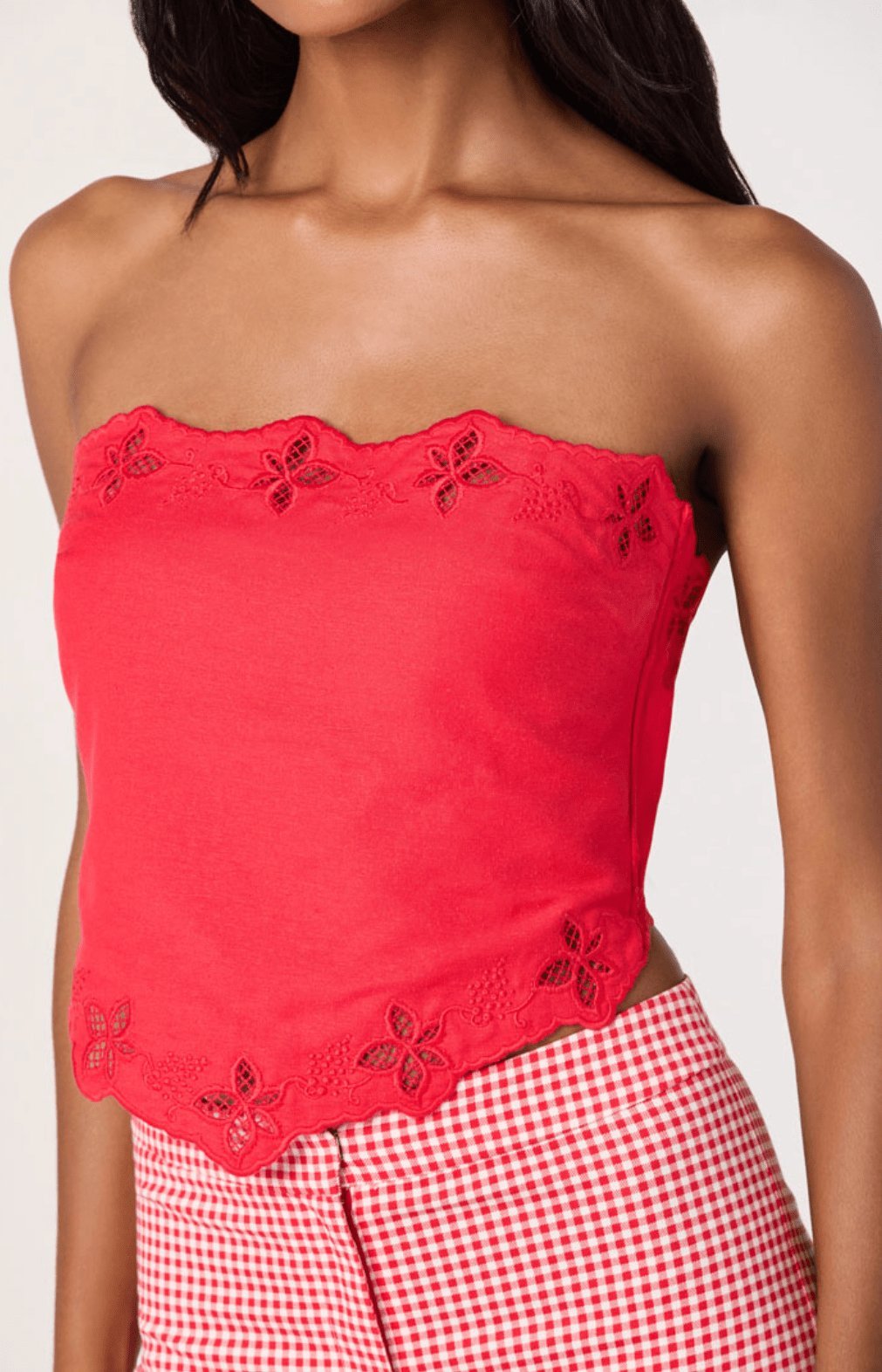 Asa Strapless Embroidered Top - Styled With Claire ASTR THE LABEL