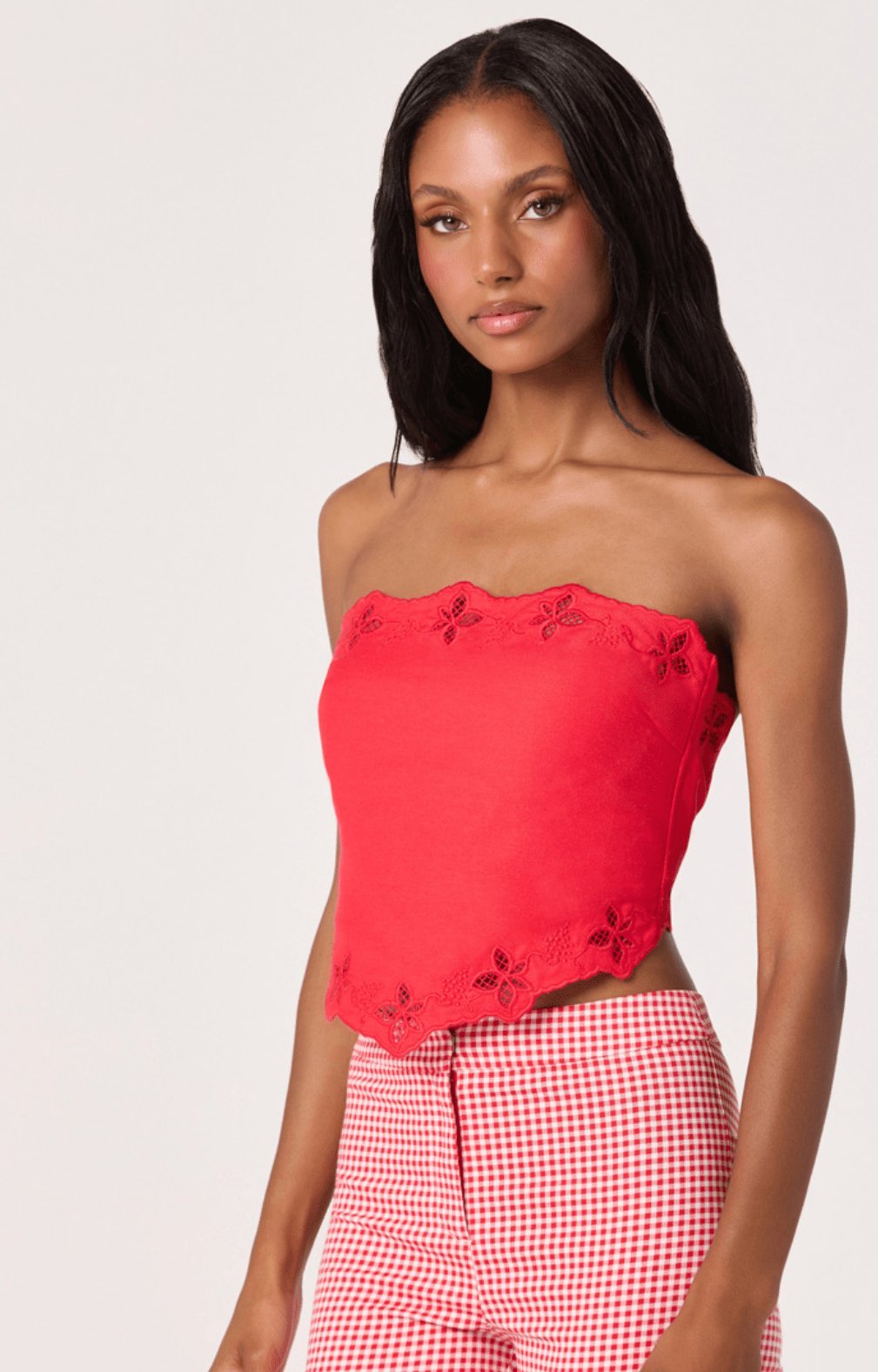Asa Strapless Embroidered Top - Styled With Claire ASTR THE LABEL