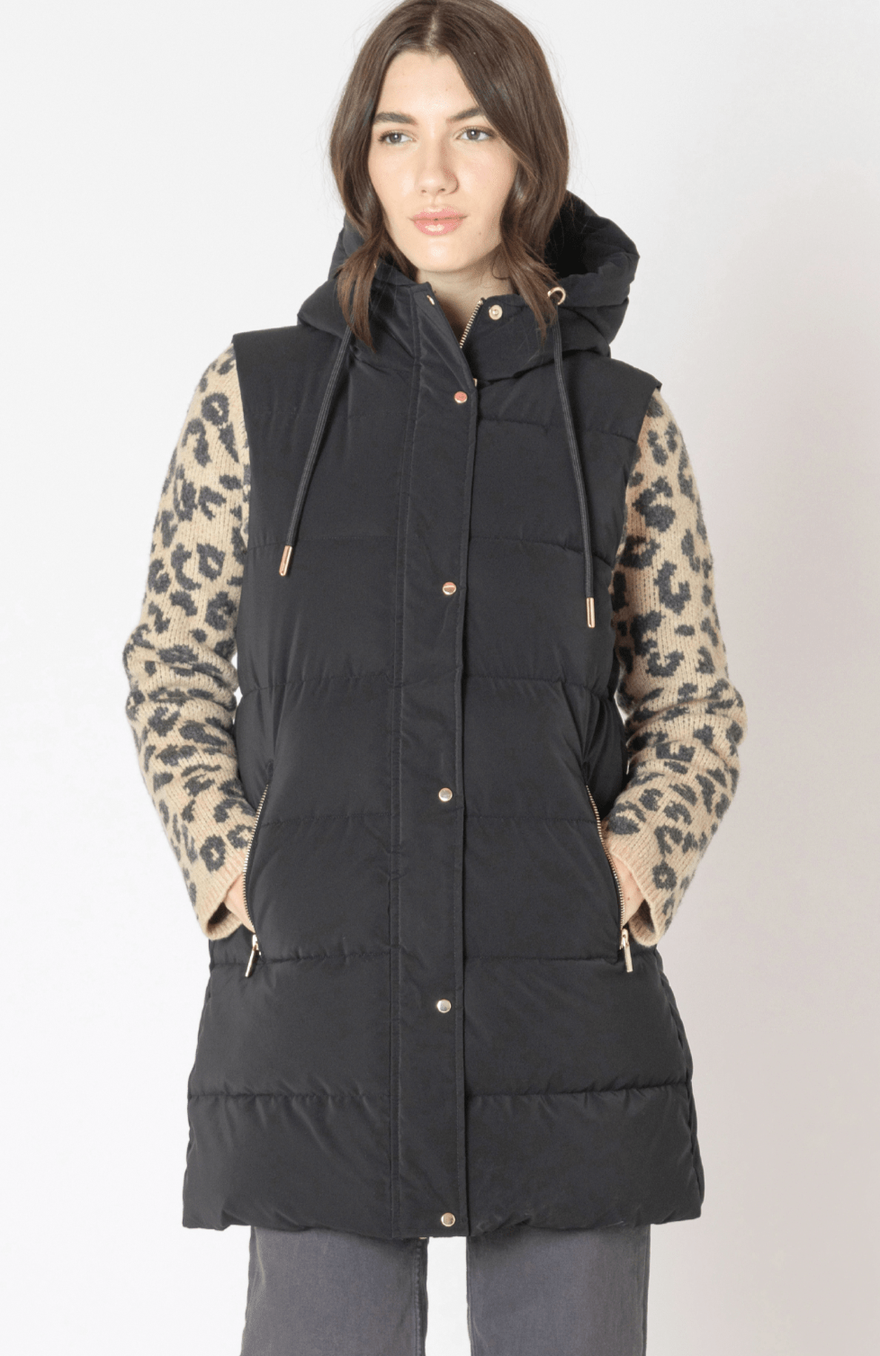Aspen Hooded Puffer Vest - Styled With Claire Dex