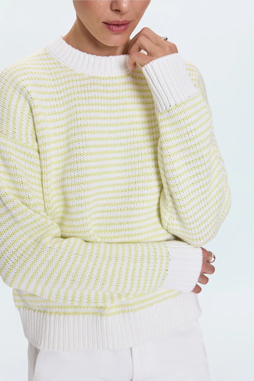 Aura Relaxed Crew Neck Sweater - Limeade - Styled With Claire Pistola
