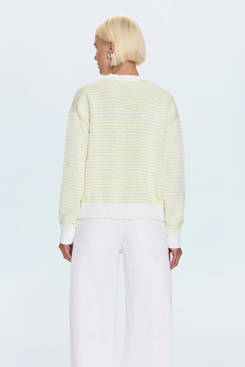 Aura Relaxed Crew Neck Sweater - Limeade - Styled With Claire Pistola