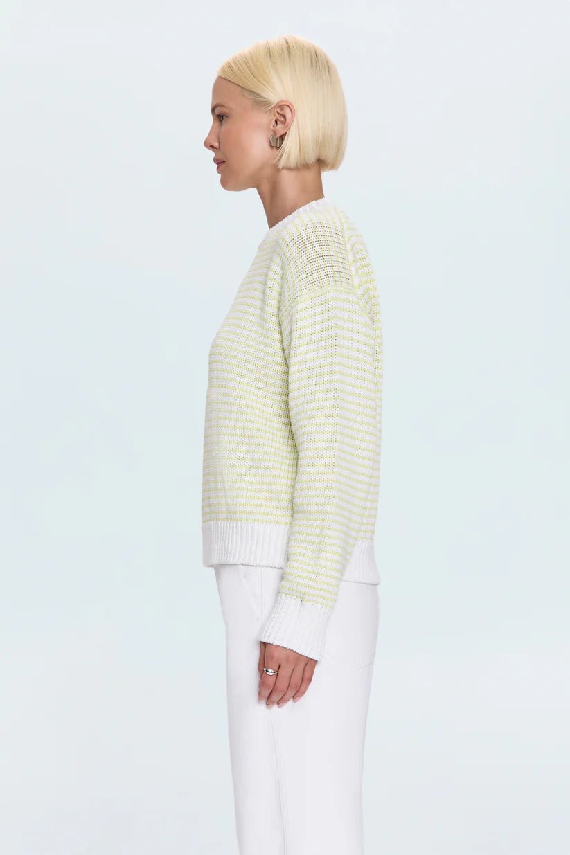 Aura Relaxed Crew Neck Sweater - Limeade - Styled With Claire Pistola
