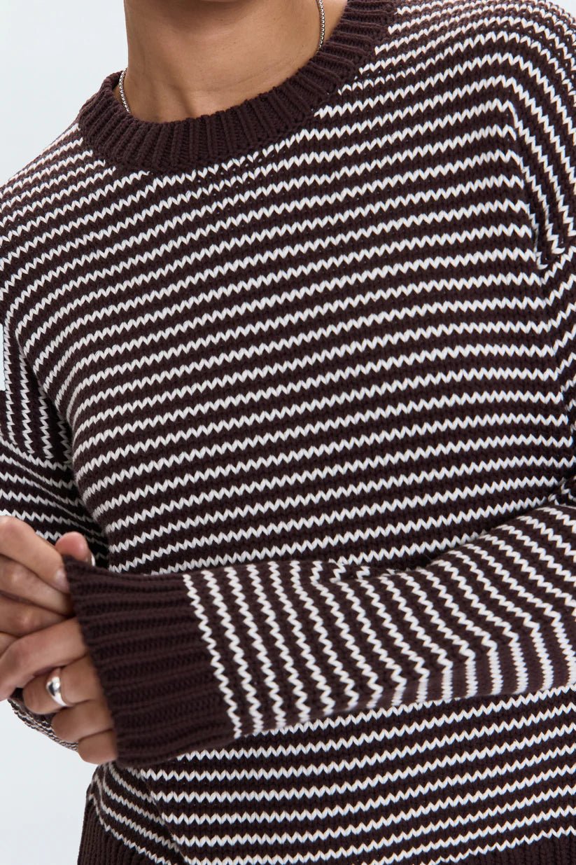 Aura Relaxed Crew Neck Sweater | Mocha - Styled With Claire Pistola