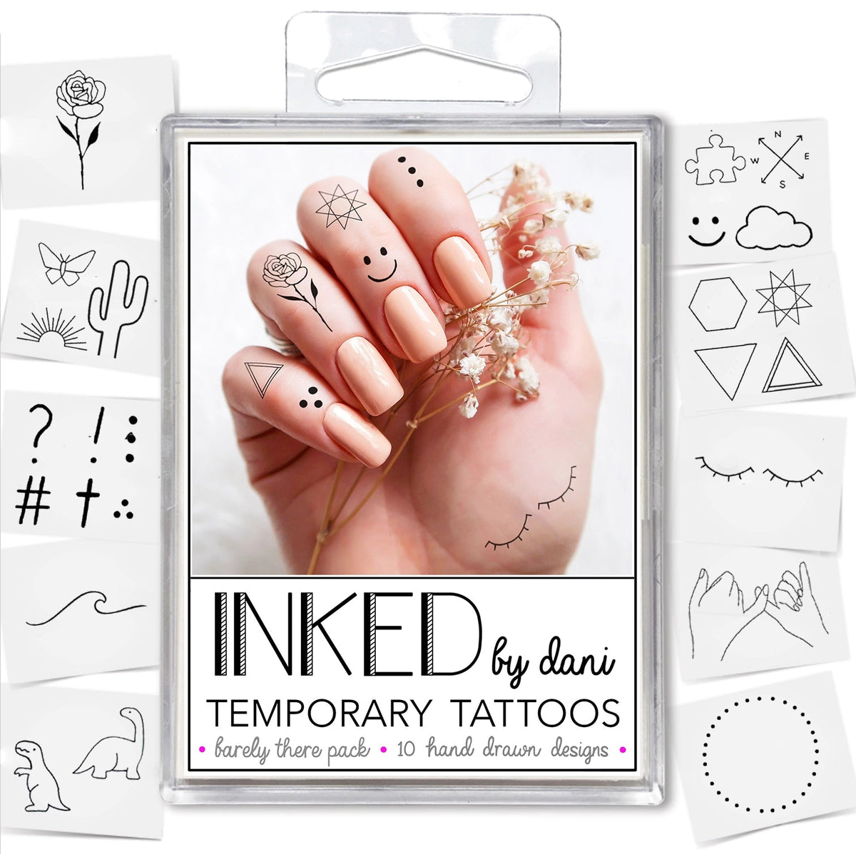 Barely There Temporary Tattoo Pack - Styled With Claire INKED By Dani