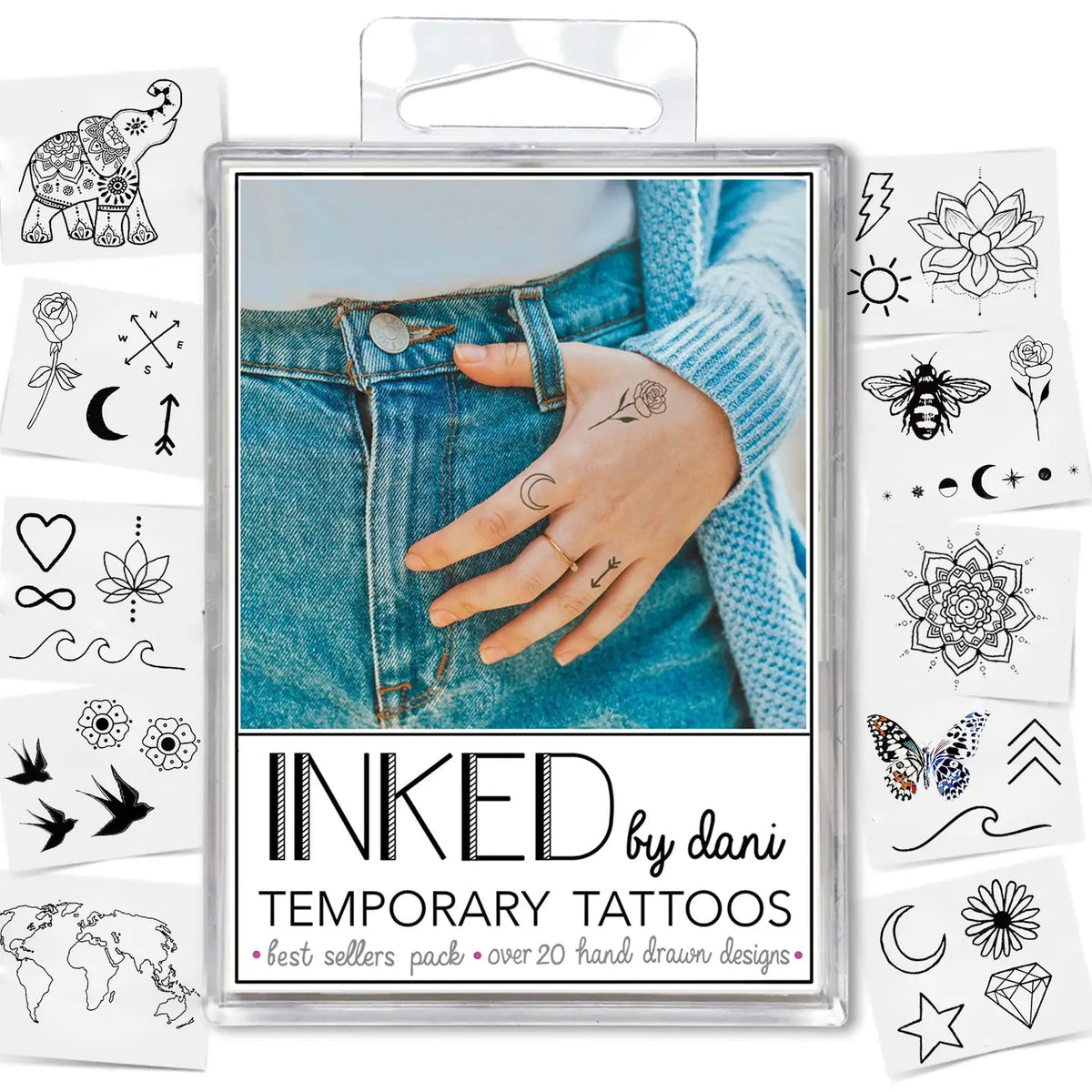 Best Sellers Temporary Tattoo Pack - Styled With Claire INKED By Dani