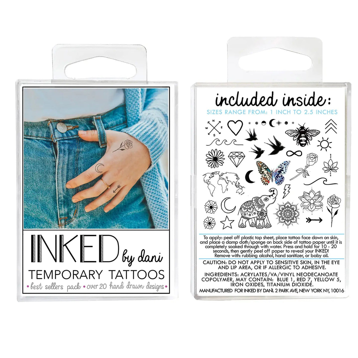 Best Sellers Temporary Tattoo Pack - Styled With Claire INKED By Dani