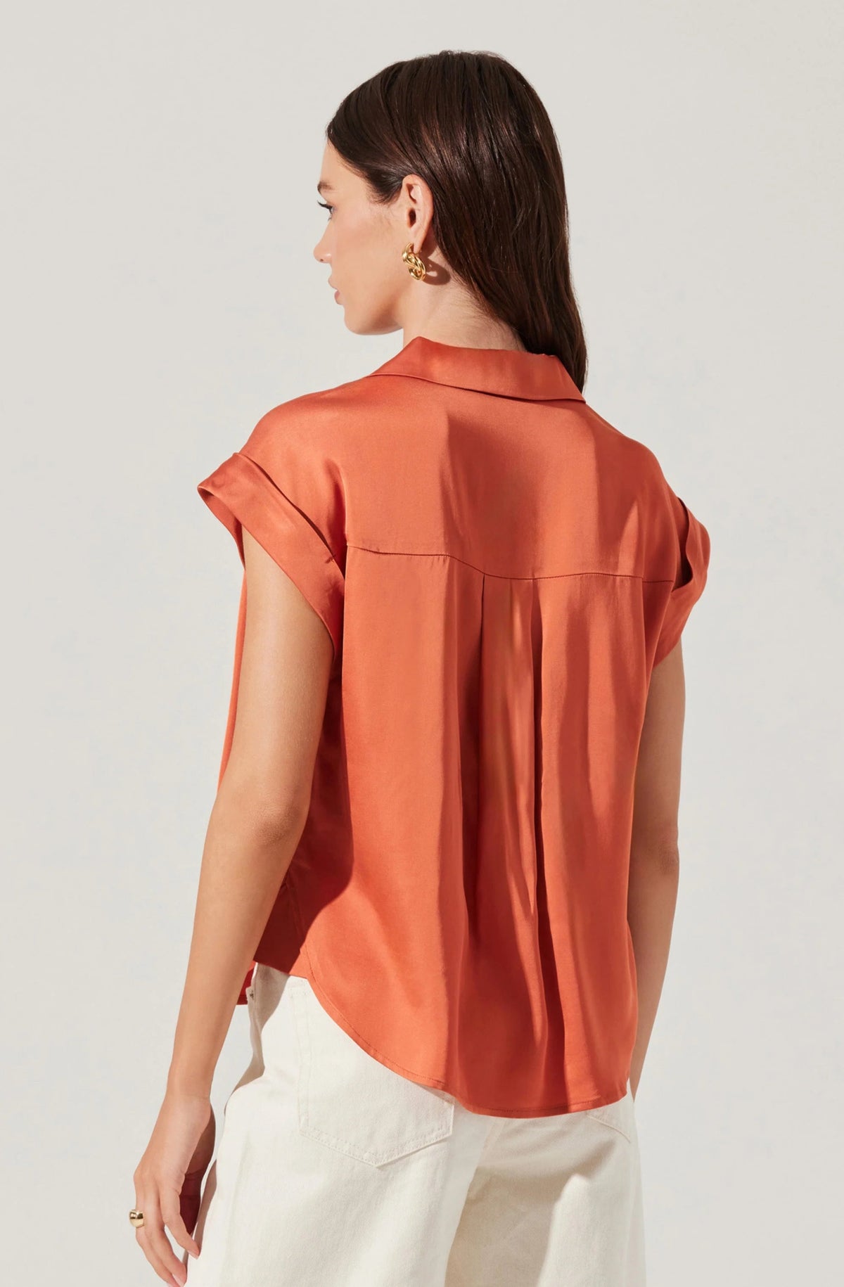 Callen Satin Button Up Top - Styled With Claire ASTR THE LABEL