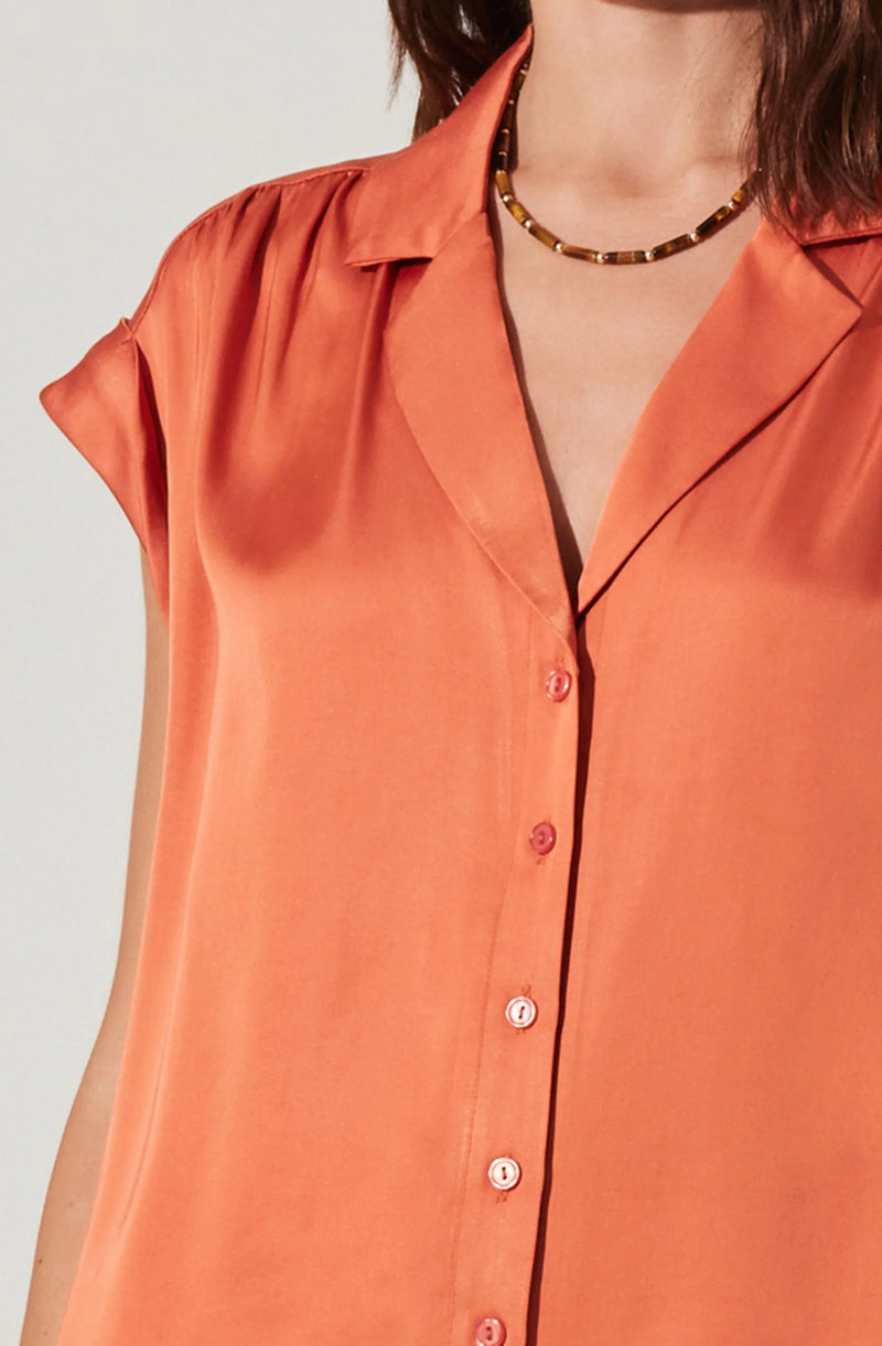 Callen Satin Button Up Top - Styled With Claire ASTR THE LABEL
