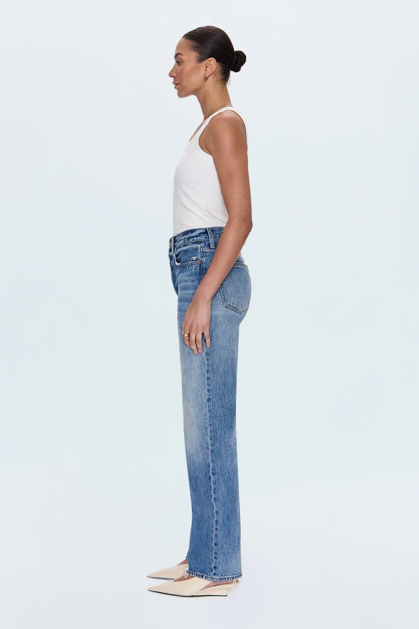 Cassie Super High Rise Straight Jean - Serpentine Vintage - Styled With Claire Pistola