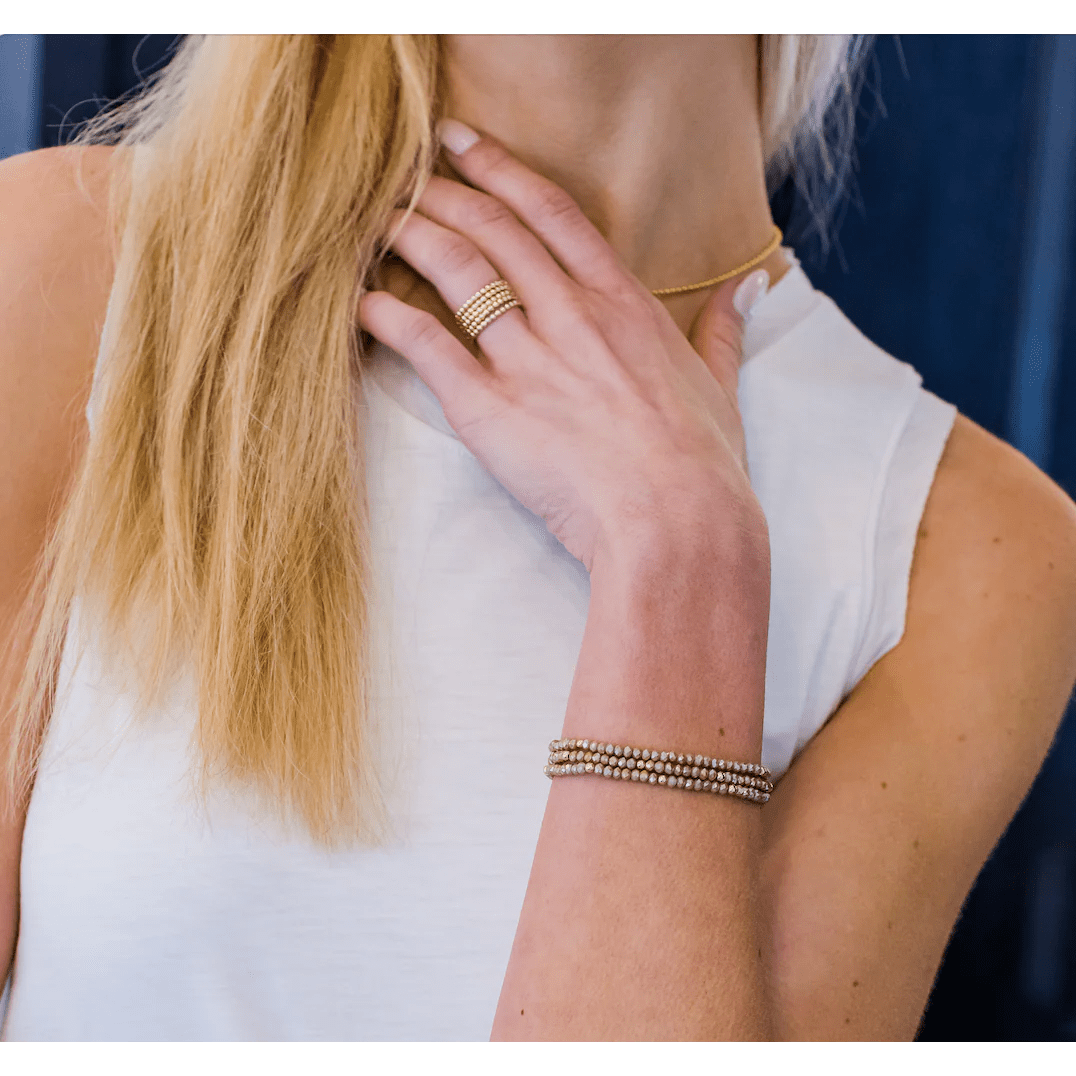 Champagne Shimmer Bracelet Stack - Styled With Claire Erin Gray