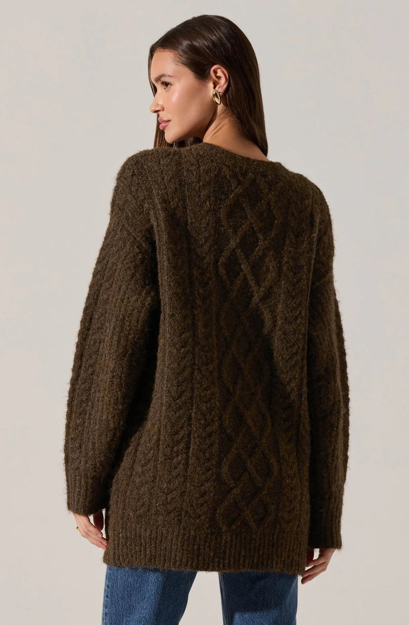 Charli Cable Knit Cardigan Sweater - Styled With Claire ASTR THE LABEL