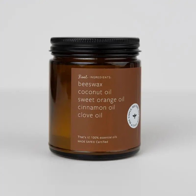 Cinnamon Orange Clove Beeswax & Essential Oil Jar Candle - Styled With Claire Fontana Candle Co.