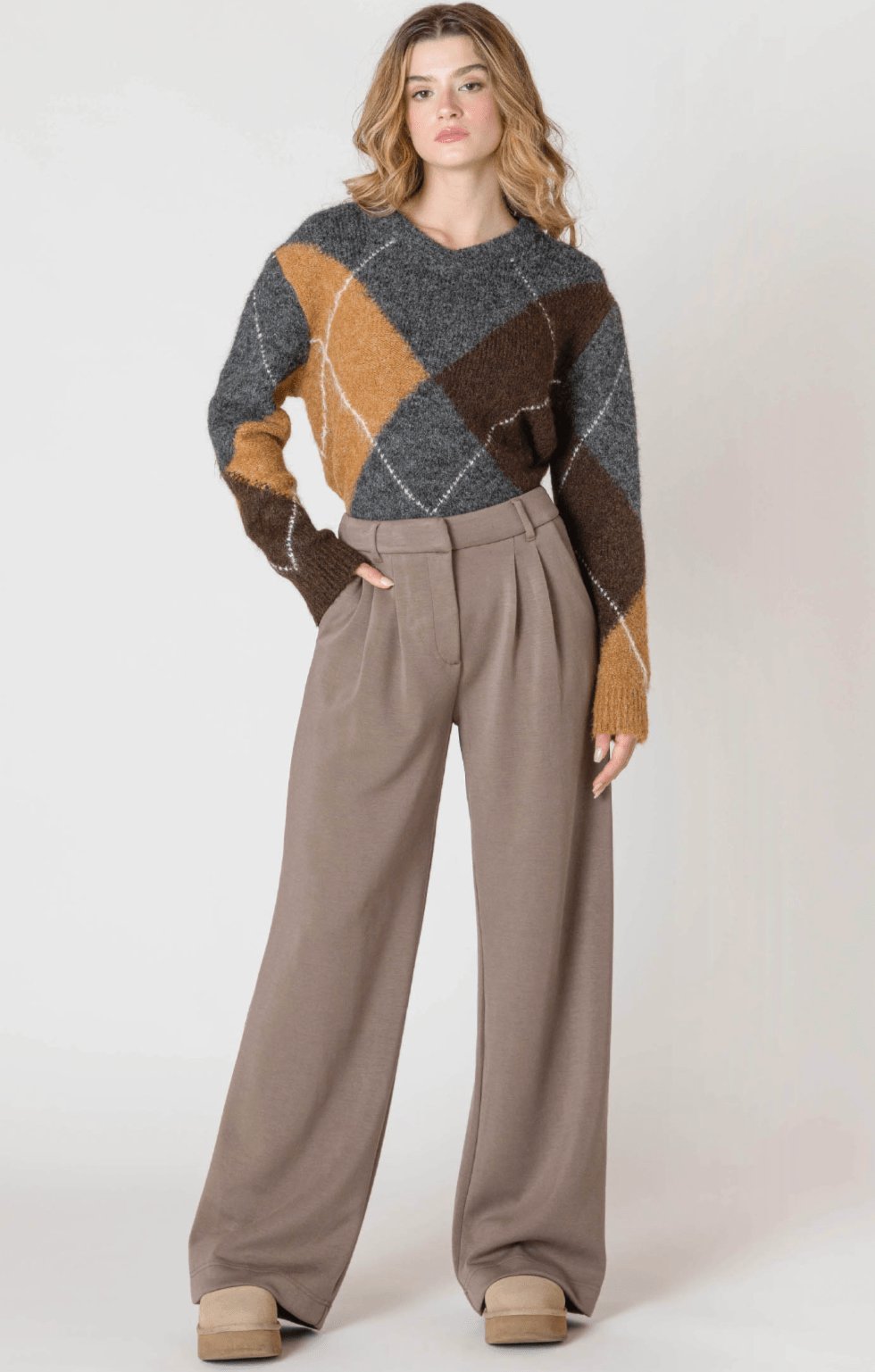Clara Wide Leg Knit Trouser - Styled With Claire Dex