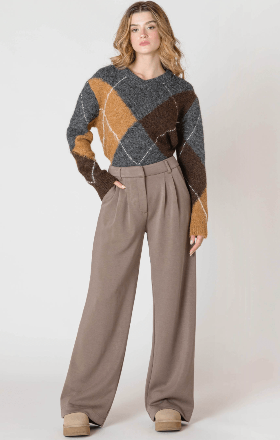 Clara Wide Leg Knit Trouser - Styled With Claire Dex