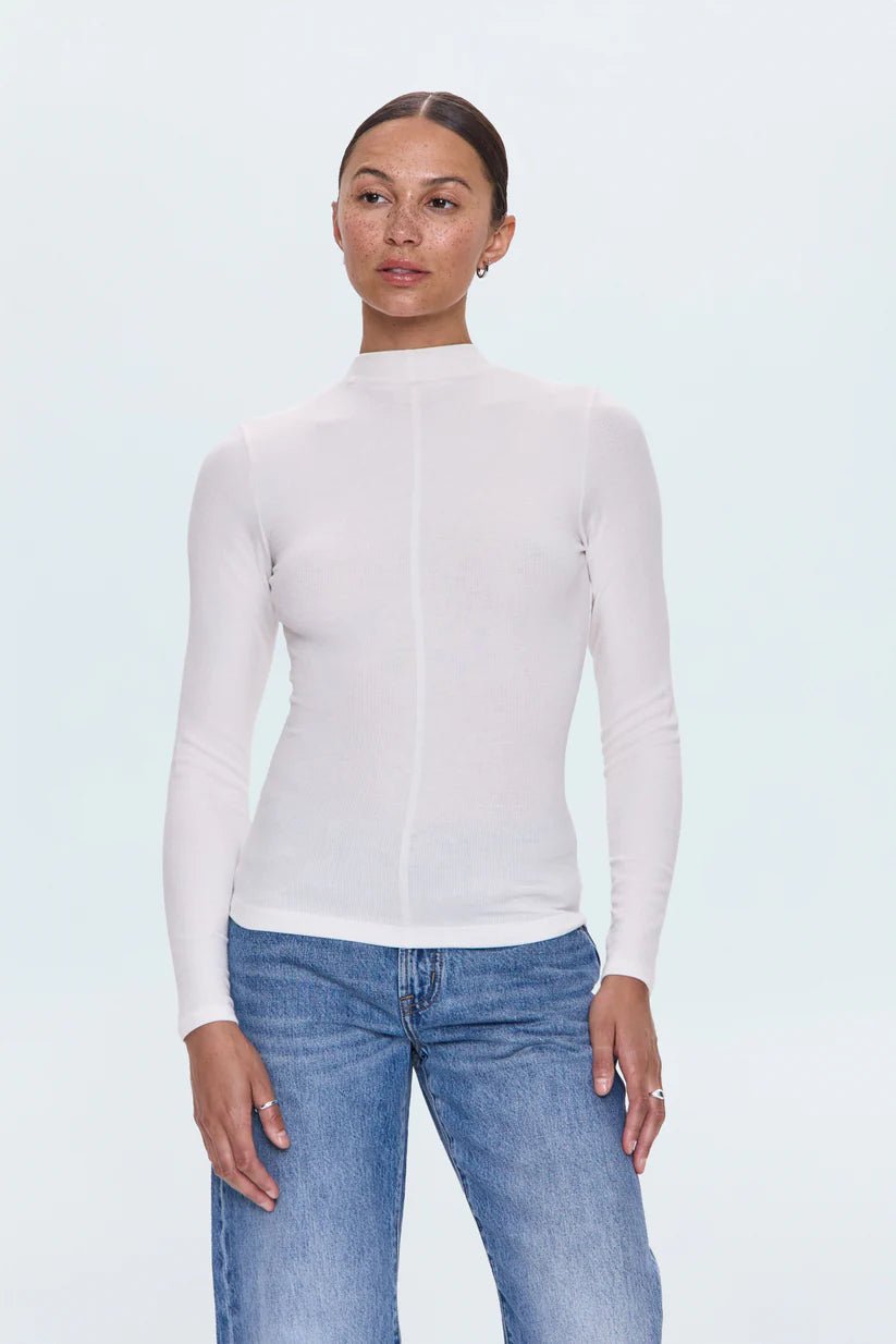 Dara Long Sleeve Funnel Neck Top - Styled With Claire Pistola