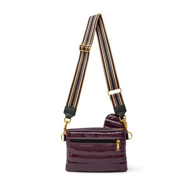 Downtown Crossbody | Aubergine Patent - Styled With Claire Think Royln