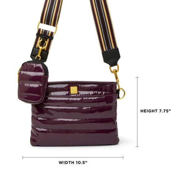 Downtown Crossbody | Aubergine Patent - Styled With Claire Think Royln