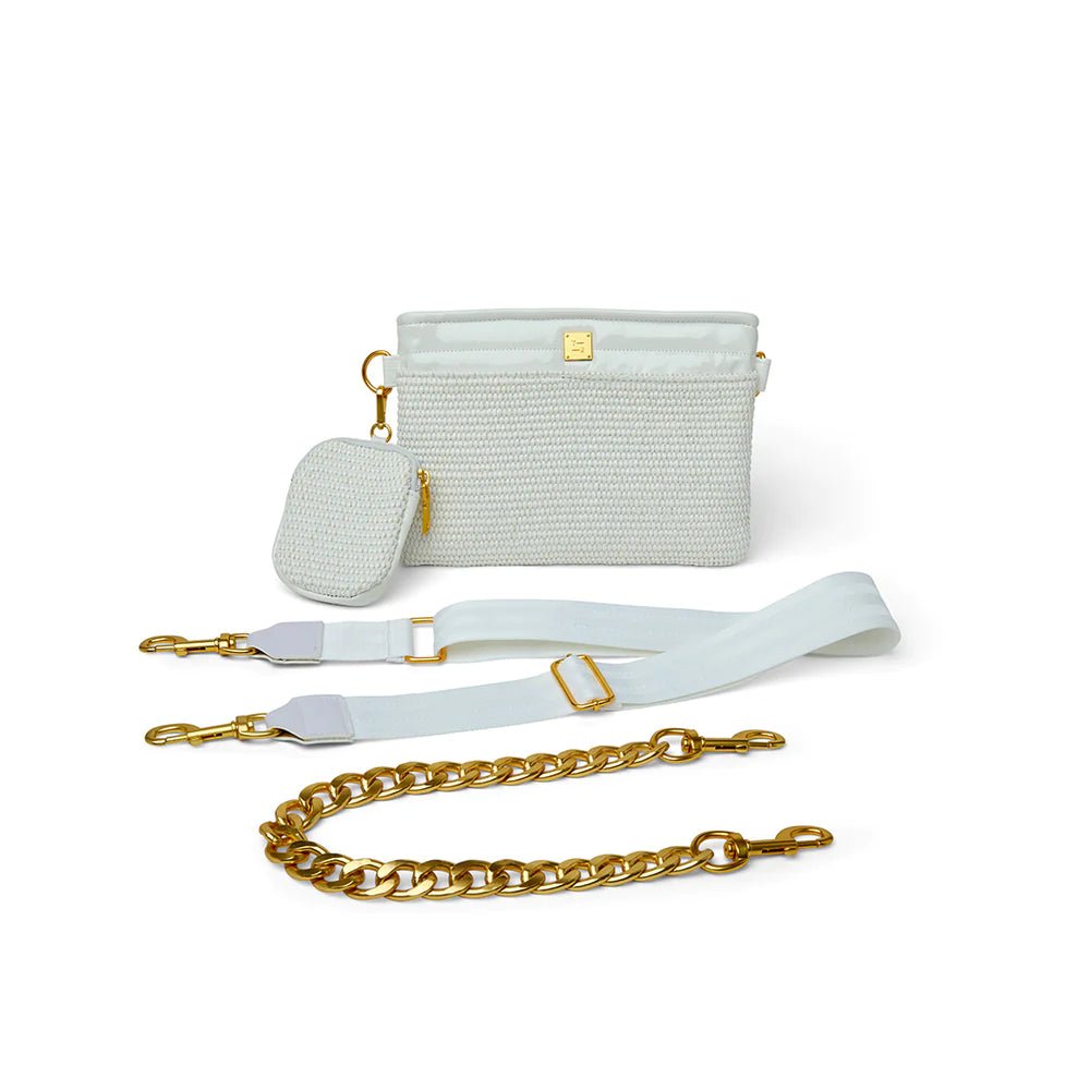 Downtown Crossbody White Raffia - Styled With Claire Think Royln