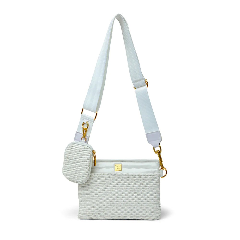 Downtown Crossbody White Raffia - Styled With Claire Think Royln